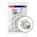 Leviton 61110-BT6 eXtreme CAT6 QuickPort Jack QuickPack, 25-Pack, Light Almond