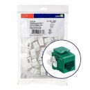 Leviton 61110-BV6 eXtreme CAT6 QuickPort Jack QuickPack, 25-Pack, Green