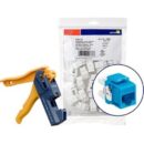 Leviton 61110-JL6 EXTREME CAT6 QuickPort Jack, Blue