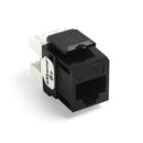 Leviton 61110-RE6 eXtreme CAT6 QuickPort Jack, Black