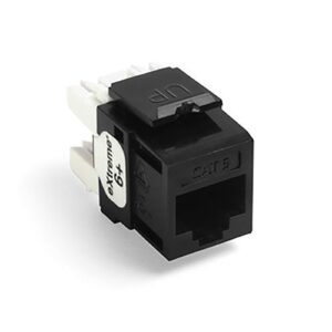 Leviton 61110-RE6 eXtreme CAT6 QuickPort Jack, Black