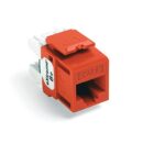 Leviton 61110-RO6 eXtreme CAT6 QuickPort Jack, Orange