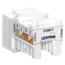 Leviton 61HOM-RG6 HOME Snap-In Jack, T568A/B Wiring, Gray