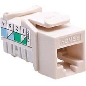 Leviton 61HOM-RT6 HOME Snap-In Jack, T568A/B Wiring, Light Almond