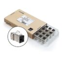 Leviton 61SJK-CE6 ATLAS-X1 CAT6 Shielded Keystone Jack, 12-Pack, Black