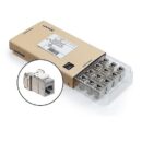 Leviton 61SJK-CG6 Keystone Jack, 12-Pack, Category 6 Shielded, Grey