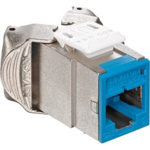 Leviton 61SJK-RL6 Atlas-X1 CAT6 Shielded QuickPort Jack, Blue