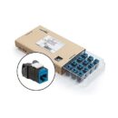 Leviton 61UJK-CL6 Atlas-X1 CAT6 UTP QuickPort Jack, 12-Pack, Blue