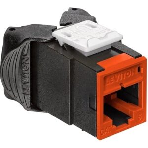 Leviton 61UJK-RO6 Atlas-X1 CAT6 UTP QuickPort Jack, Orange