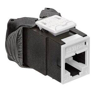 Leviton 61UJK-RW6 Atlas-X1 CAT6 UTP QuickPort Jack, White