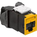 Leviton 61UJK-SY6 Atlas-X1 CAT6 UTP QuickPort Jack with Shutters, Yellow