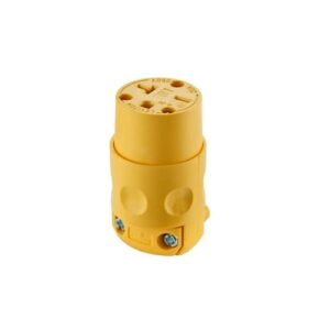 Leviton 620CV Power Plug Yellow, 2-Pole, 3-Wire, 20A, 250V
