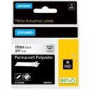 DYMO 622290 Rhino Clear Polyester Tape, 19mm, Black Text