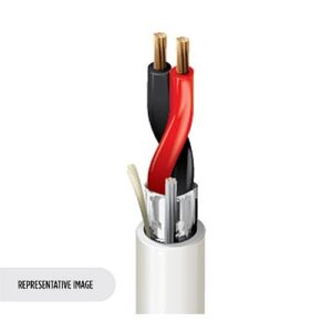Belden 6300FE 8771000 18/2 Security and Commercial Audio Cable, CMP, BC, O/A Foil, 1000' (304.8m) Reel