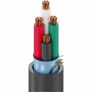 Belden 6302FE 877U1000 18/4 Multi-Conductor Stranded BC Cable with Flamarrest Insulation and Beldfoil Shield, 1000', Natural