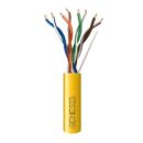 Genesis 63602102 CAT6 Riser Cable, 23/4 Solid BC, Unshielded, UTP, FT4, 1000' (304.8m), Reel-in-a-Box, Yellow