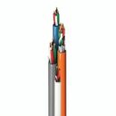 Belden 638AMS 0001000 16/4, 18/4, 18/3 and 18/2 Stranded BC Access Control Cable, Only Card Reader Pairs Shielded, CMP, Banana Peel, 1000' (304.8m) Reel, Multicolor