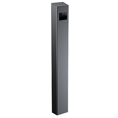 Pedestal Pro 64TOW-AXIS-01-304 Access Control Mounting Post, 47" Stainless Steel Bollard, Architectural Tower Design, 6" Face
