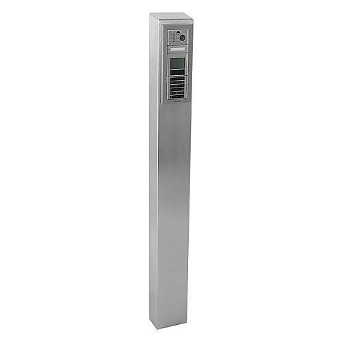 Pedestal Pro 64TOW-COM-002-304 Access Control Mounting Post, 54" Stainless Steel Bollard, Architectural Tower Design, Includes IKALL 2 Module