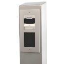 Pedestal Pro 64TOW-PRO-001-CRS-N Access Control Mounting Post, 66-Inch Steel Bollard, 4x6"es, Nickel