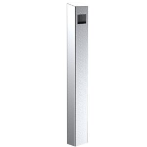 Pedestal Pro 64TOW-ZENI-03-304 Access Control Mounting Post, 47" Stainless Steel Bollard with Zenitel TMIS-1 and TMIV-1+ Intercom System