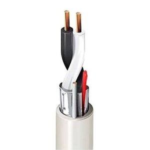 Belden 6500FE 009U1000 22/2 Security and Commercial Audio Shielded Cable, Plenum-CMP, 1000' UnReel, White