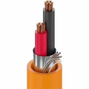 Belden 6500FE 22/2 Stranded Shielded Security and Commercial Audio Cable, Plenum-CMP, 1000' (304.8m) UnReel, Black