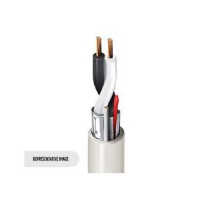 Belden 6500FE 010U250 22/2 Stranded Speaker Cable, Plenum-CMP, stranded bare copper conductors with Flamarrest insulation, Beldfoil shield and Flamarrest jacket with ripcord, 250' (76.2m), Black