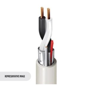 Belden 6500FE 877U1000 22/2 Stranded Speaker Cable, Plenum-CMP, stranded bare copper conductors with Flamarrest insulation, Beldfoil shield and Flamarrest jacket with ripcord, 1000' (304.8m) UnReel