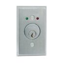 Schlage 653-04 630 L2 650 Series Key Switches, SPDT Maintained Single Direction with LEDs (Red/Green), Dual Voltage 12/24V DC, Satin Stainless Steel