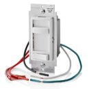 Leviton 66EV-10W Decora SureSlide ELV Dimmer, 300VA-120V AC Electronic Low Voltage, 60 Hz, Single Pole and 3-Way, White