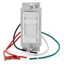 Leviton 66EV-10W Decora SureSlide ELV Dimmer, 300VA-120V AC Electronic Low Voltage, 60 Hz, Single Pole and 3-Way, White