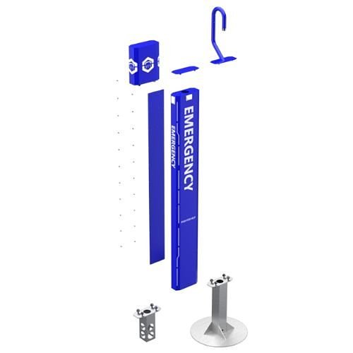 Pedestal Pro 66TOW-EMER-01-304 Emergency Tower Prefabricated In-Ground Large 36" Anchor, Stainless Steel