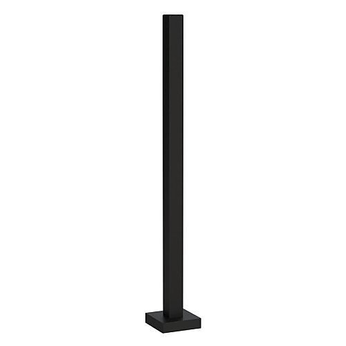 Pedestal Pro 66TOW-PRO-001-CRS 10' Steel Camera Pole with 6" Tube, ADA Compliant, Powder Coated Black Wrinkle