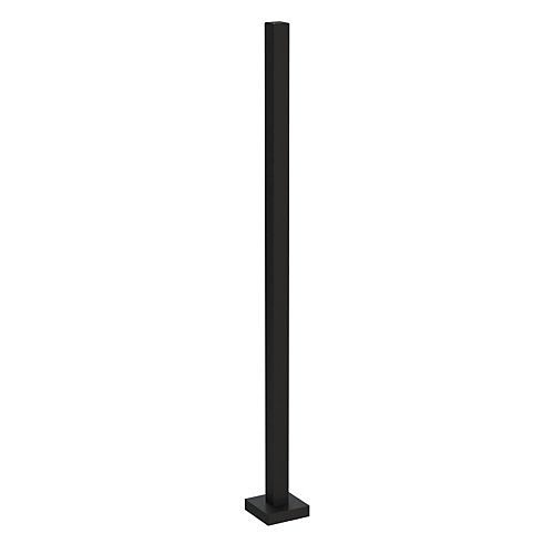 Pedestal Pro 66TOW-PRO-003-CRS 14' Steel Camera Pole with 6" Tube, ADA Compliant, Powder Coated Black Wrinkle