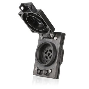 Leviton 67W81-B International 16A Splash Proof 3-Pole 4-Wire Inlet, Blue