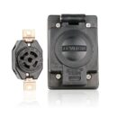 Leviton 67W81-B International 16A Splash Proof 3-Pole 4-Wire Inlet, Blue