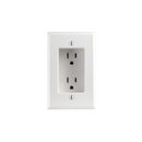 Leviton 689-W 15 A, 1-Gang Recessed Single Outlet/Receptacle, White