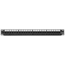 Leviton 6910G-U24 CAT6A Flat QUICKPORT Patch Panel, 24-Port, 1RU, Black