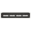 Leviton 69586-C48 eXtreme CAT6 Flat Universal Patch Panel, 48-Port, 2RU, Black