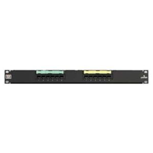Leviton 69586-U12 CAT6 Universal Patch Panel, 12-Port, 1U RMS