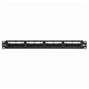 Leviton 69586-U24 CAT6 Universal Patch Panel, 24-Port, 1U RMS, with Cable Management Bar