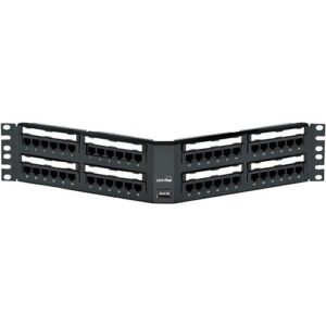 Leviton 69587-U48 CAT6 Universal Angled Patch Panel, 48-Port, 2U RMS