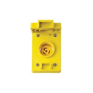 Leviton 69W49 WGRD Receptacle Single 2-Pole 3-Wire 30A 277V Cover, Yellow