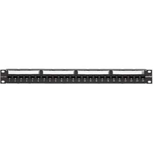Leviton 6A586-U24 CAT6A Flat Patch Panel, 110-style meets TIA 19 in Rack Mount, 24-Port configured