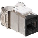 Leviton 6ASJK-RE6 Atlas-X1 Category 6A Shielded Connector, QuickPort Jack, Component-Rated, Black
