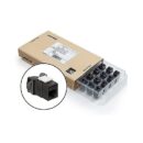 Leviton 6AUJK-CE6 ATLAS-X1 CAT6A UTP Keystone Jack, 12-Pack, Black