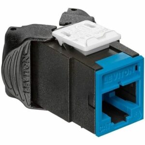 Leviton 6AUJK-RL6 Atlas-X1 CAT6A UTP QuickPort Jack, Blue