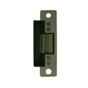 Adams Rite 7100-317-313-00 7100 Electric Strike, Flat Faceplate, 12VDC, Monitored, Fail Safe with 1-1/16" Lip Dark Bronze Anodized