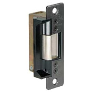 Adams Rite 7100-510-628-00 7100 Electric Strike, Flat Faceplate, 24VDC, Standard, Fail Secure with 1-1/16" Lip, Clear Anodized